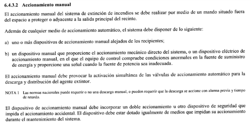 accionamiento manual